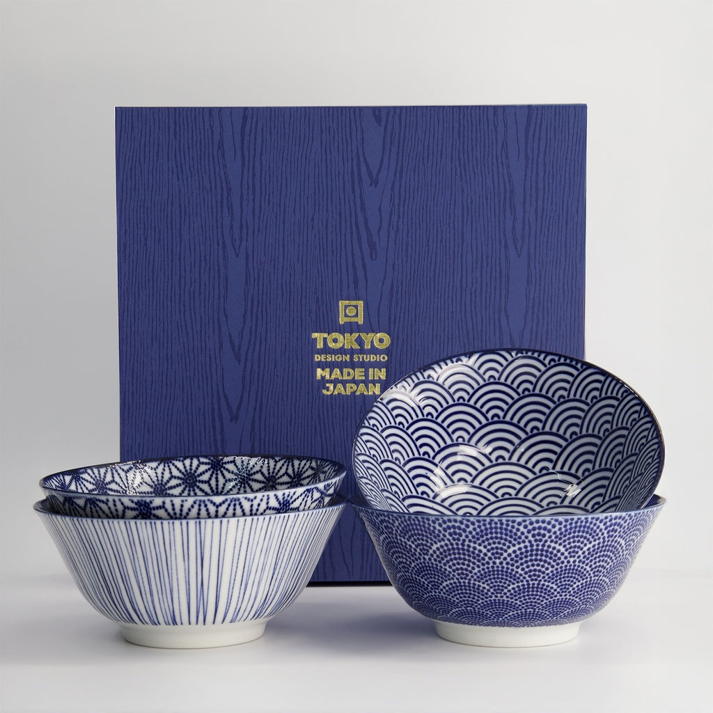Nippon Blue Four Bowl Gift Set