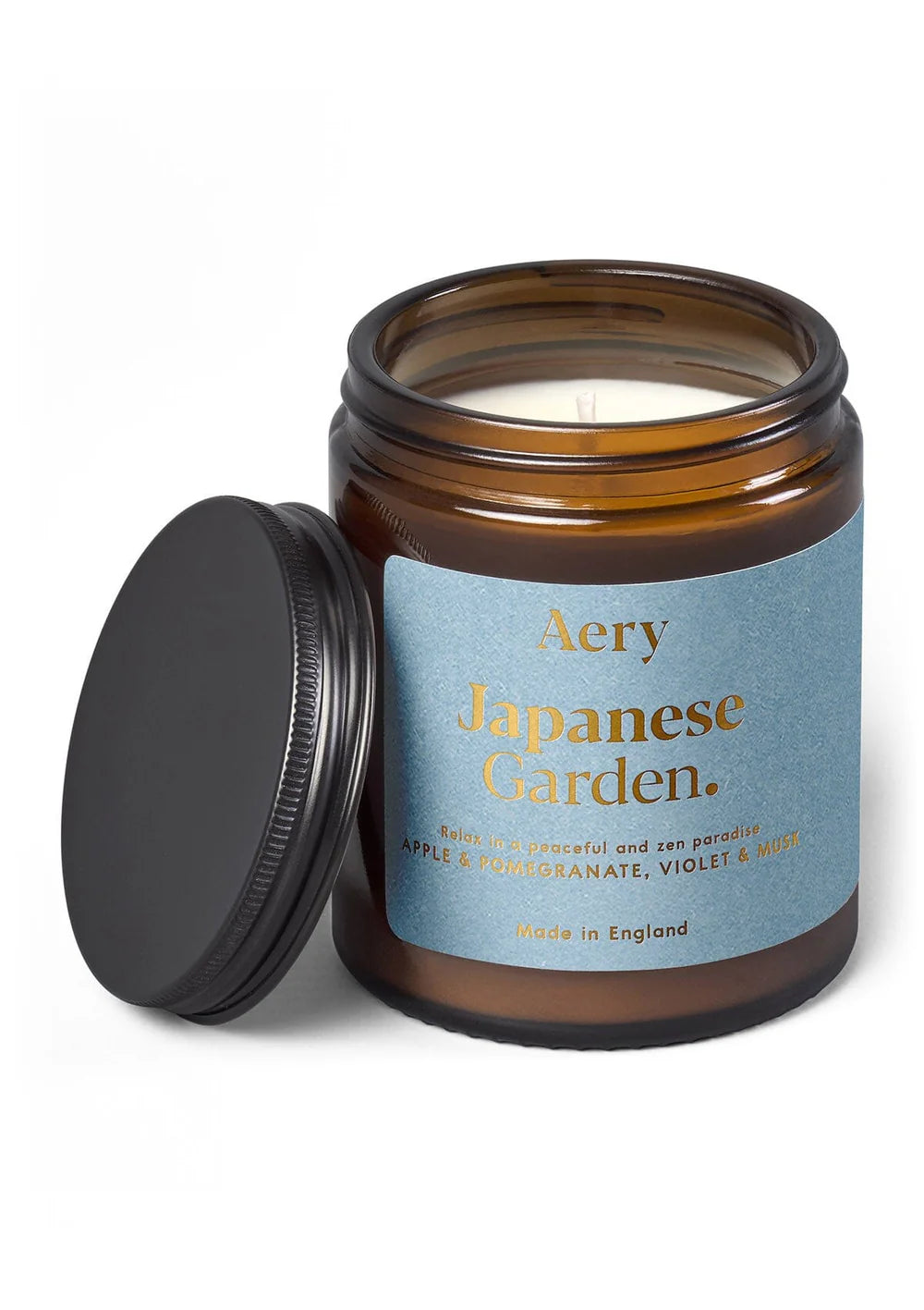 japanese garden candle - apple and pomegranate, violet and musk