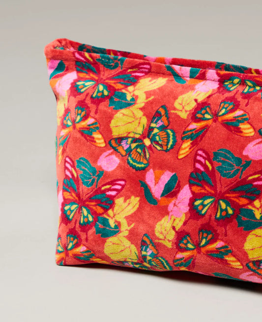 Large Cotton Cosmetics Bag - Holy red clay