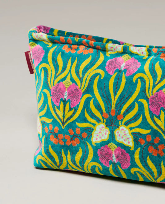 Large Cotton Cosmetics Bag - Muguet bayou