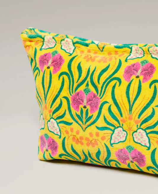 Large Cotton Cosmetics Bag - Muguet yellow