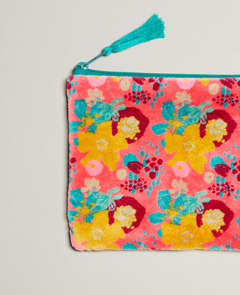Medium Zipped Pouch - Mackintosh coral