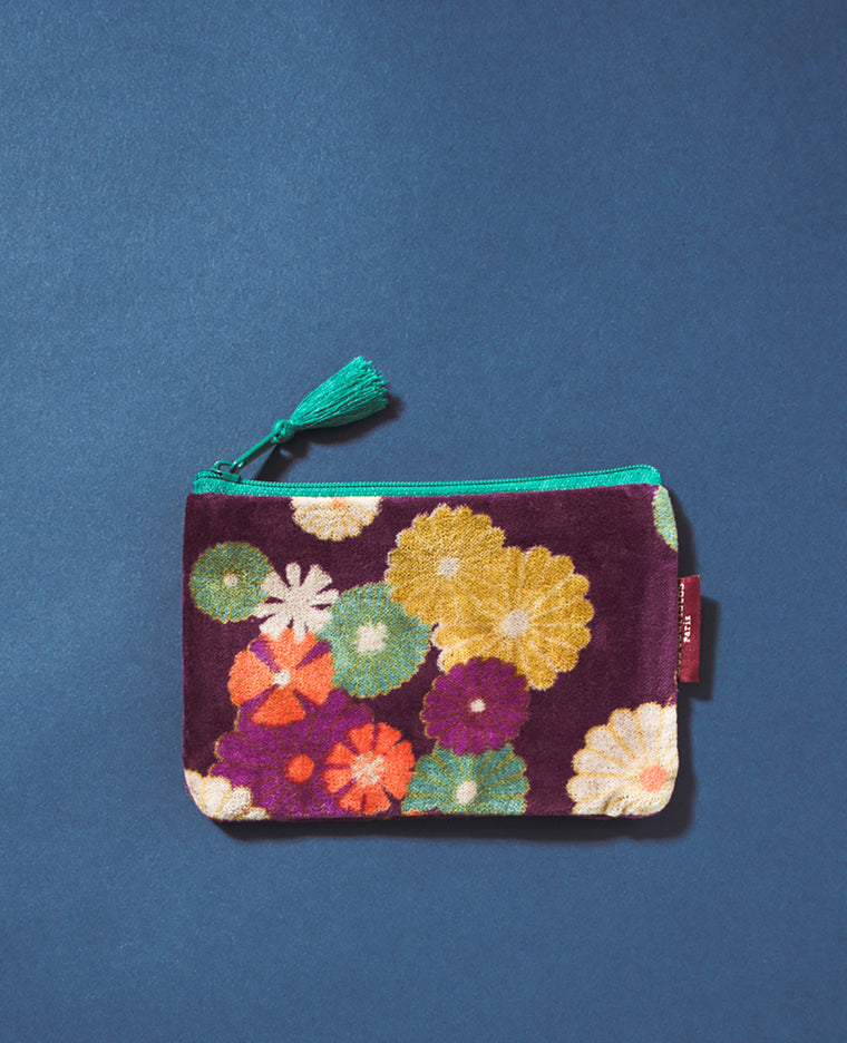 Small Cotton Cosmetics Bag - Mellow Fig