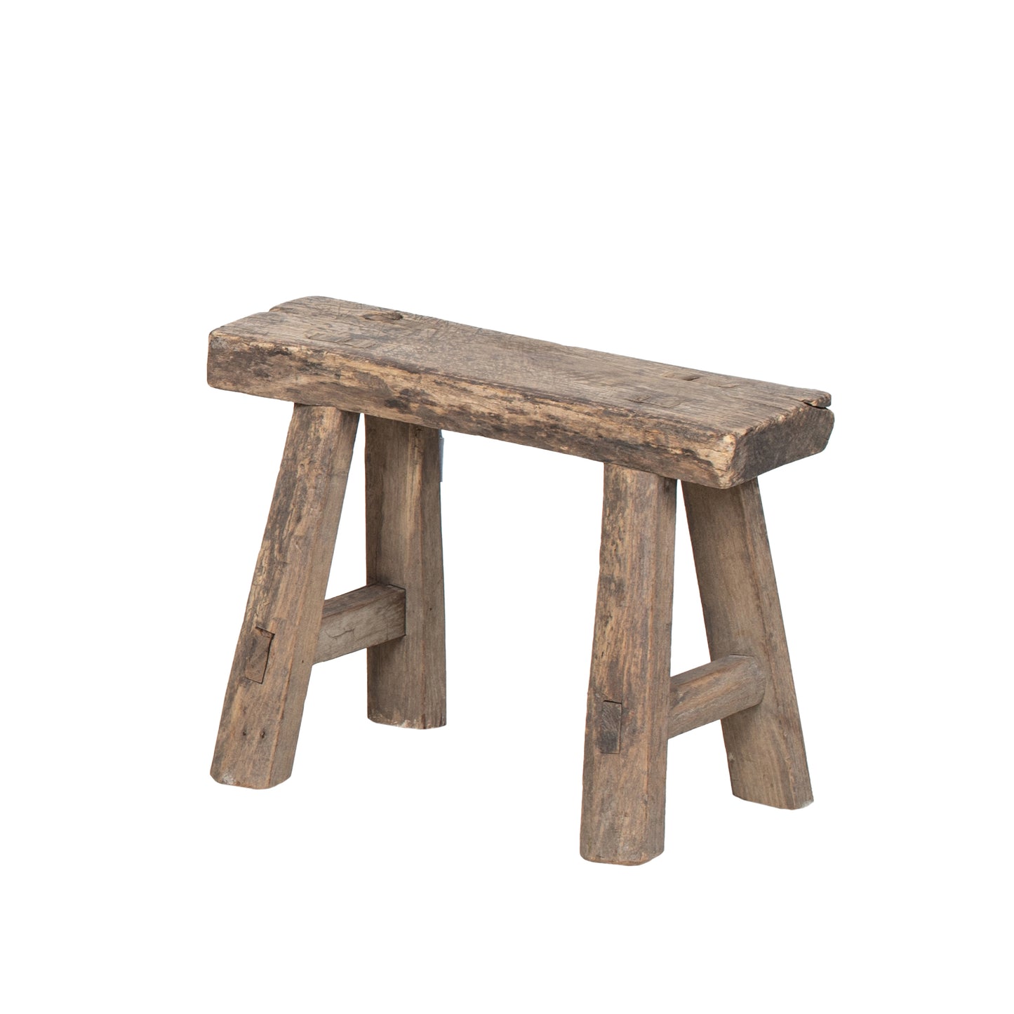 Vintage Chinese Elm Low Stool No.12