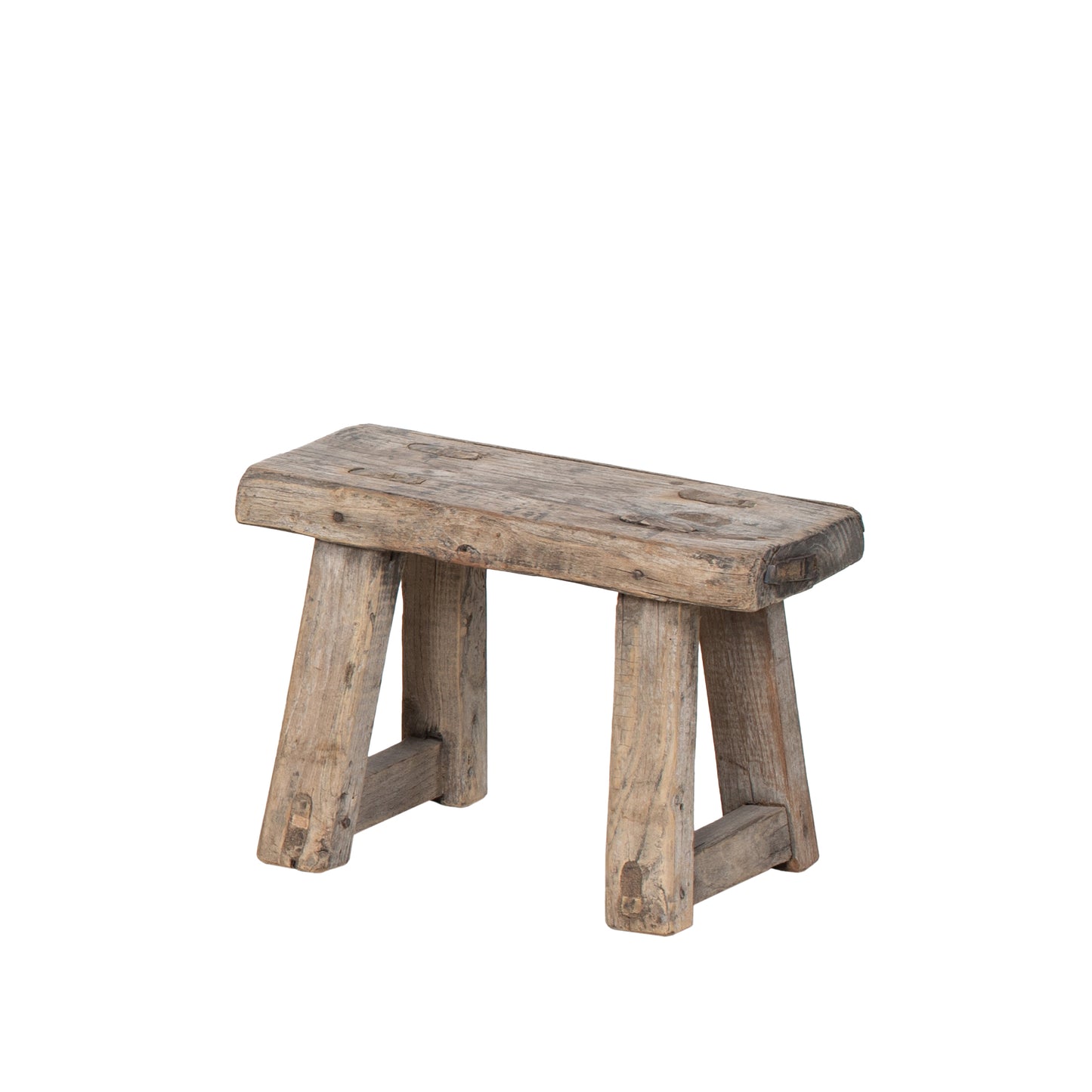 Vintage Chinese Elm Low Stool No.24
