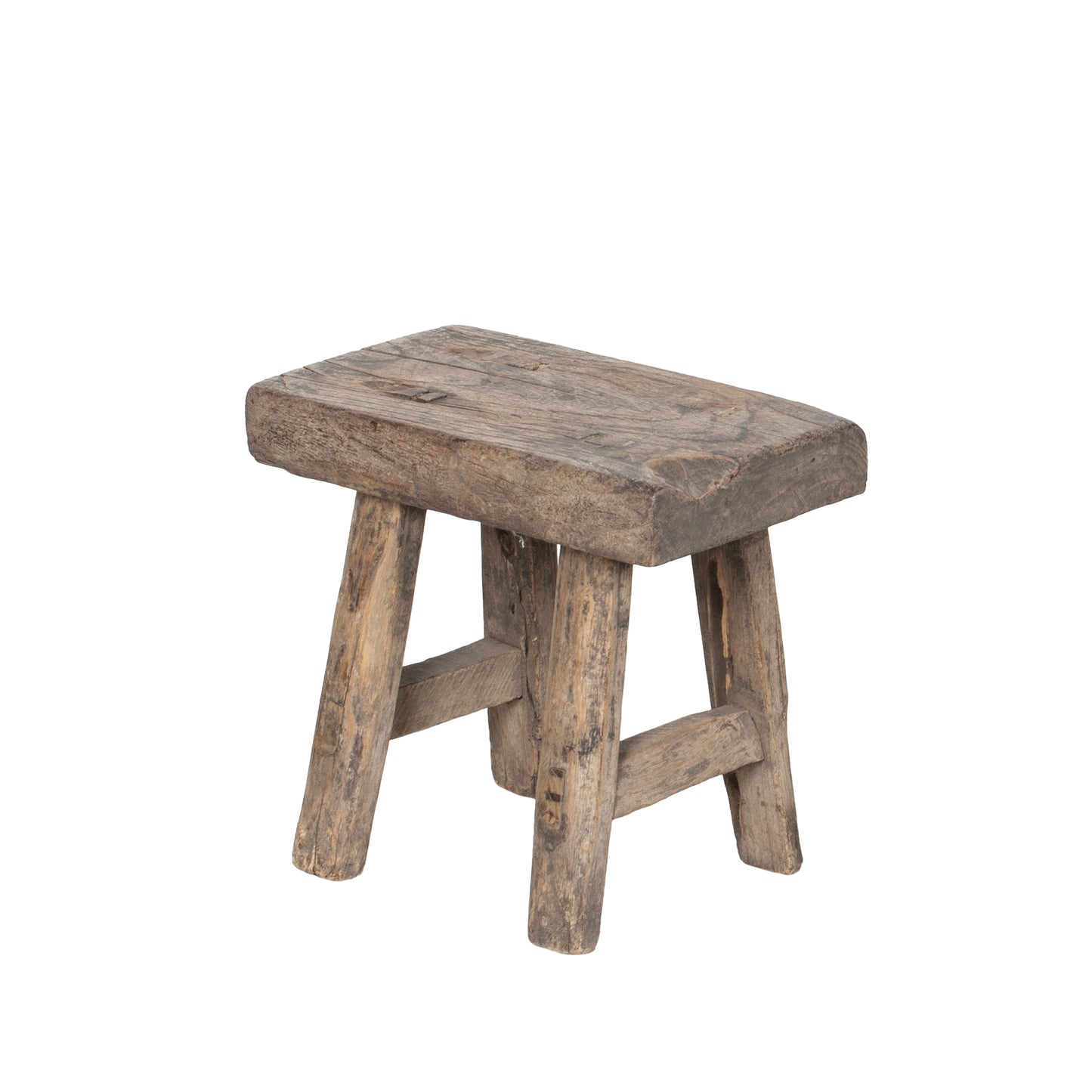 Vintage Chinese Elm Low Stool No.30