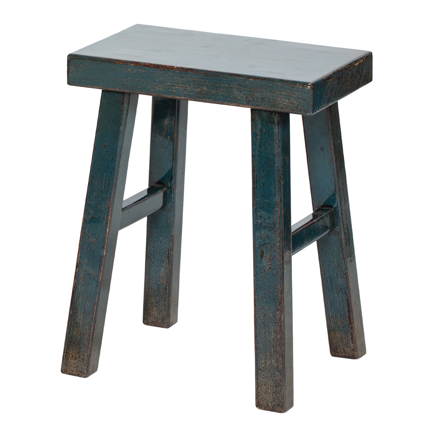 Painted Vintage Chinese Elm Stool No.02