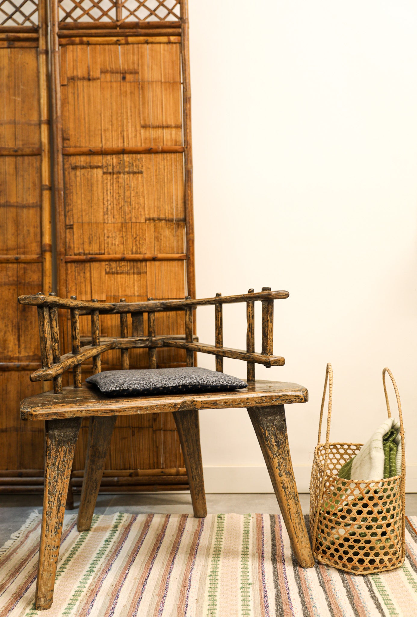 Reclaimed Chinese wooden chair styled