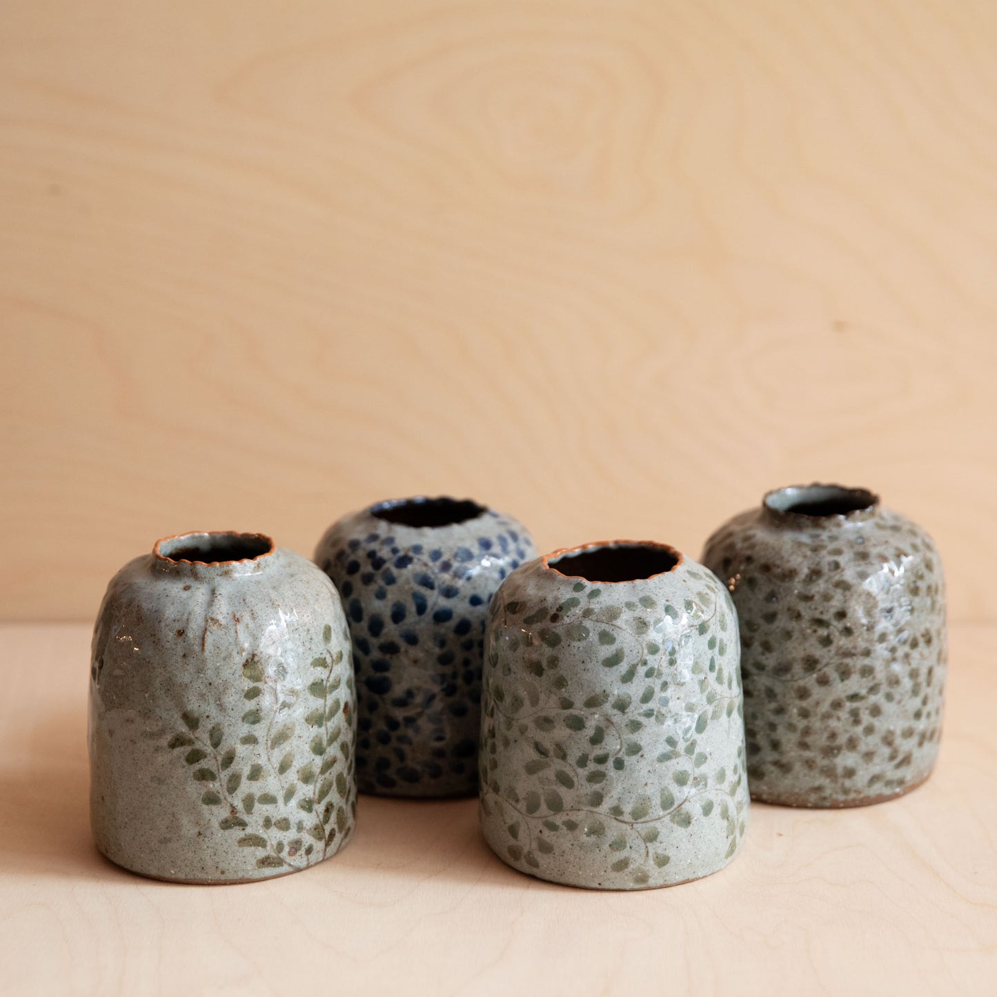 Course Clay Vase with Green Leaf 03 by Zhang Min