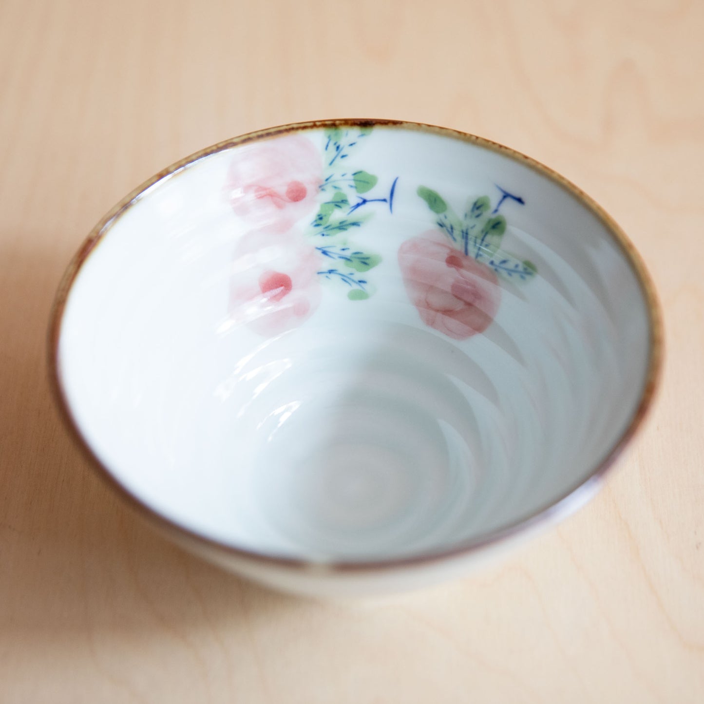 Hand Painted Rice Bowls from Jingdezhen - Radish