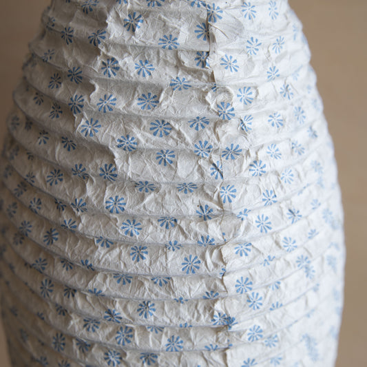 Lokta paper lampshade - Blue Star Blossom