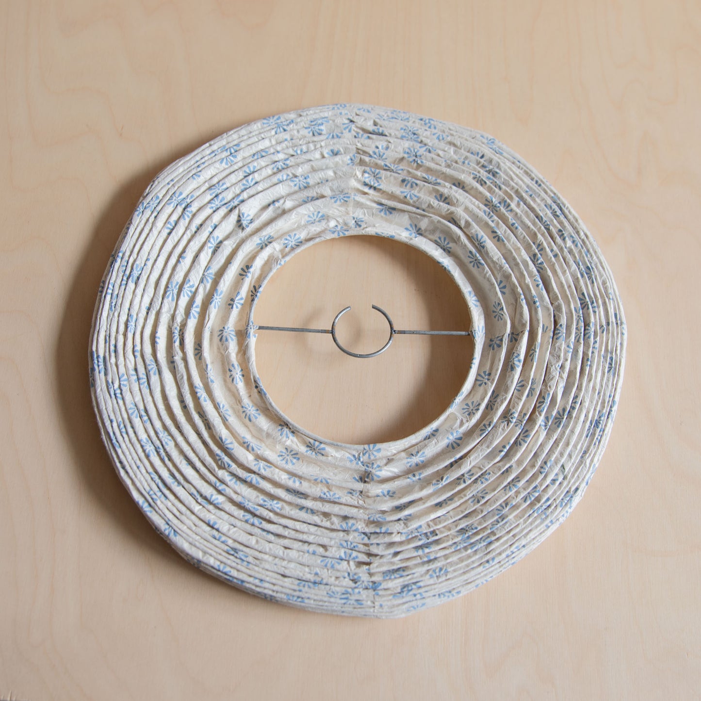 Lokta paper lampshade - Blue Star Blossom