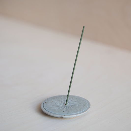 Green Swirl Ceramic Incense Holder 03 Wang Xinghua