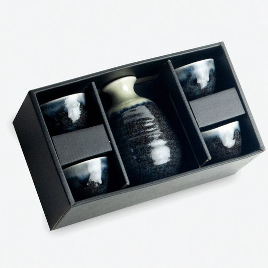 Midnight Blue Sake Gift Set for Four 300ml