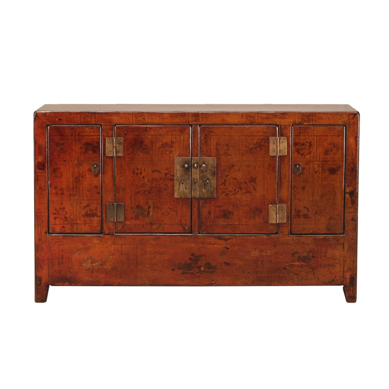 Vintage Russet Decorated Sideboard from Dongbei -03
