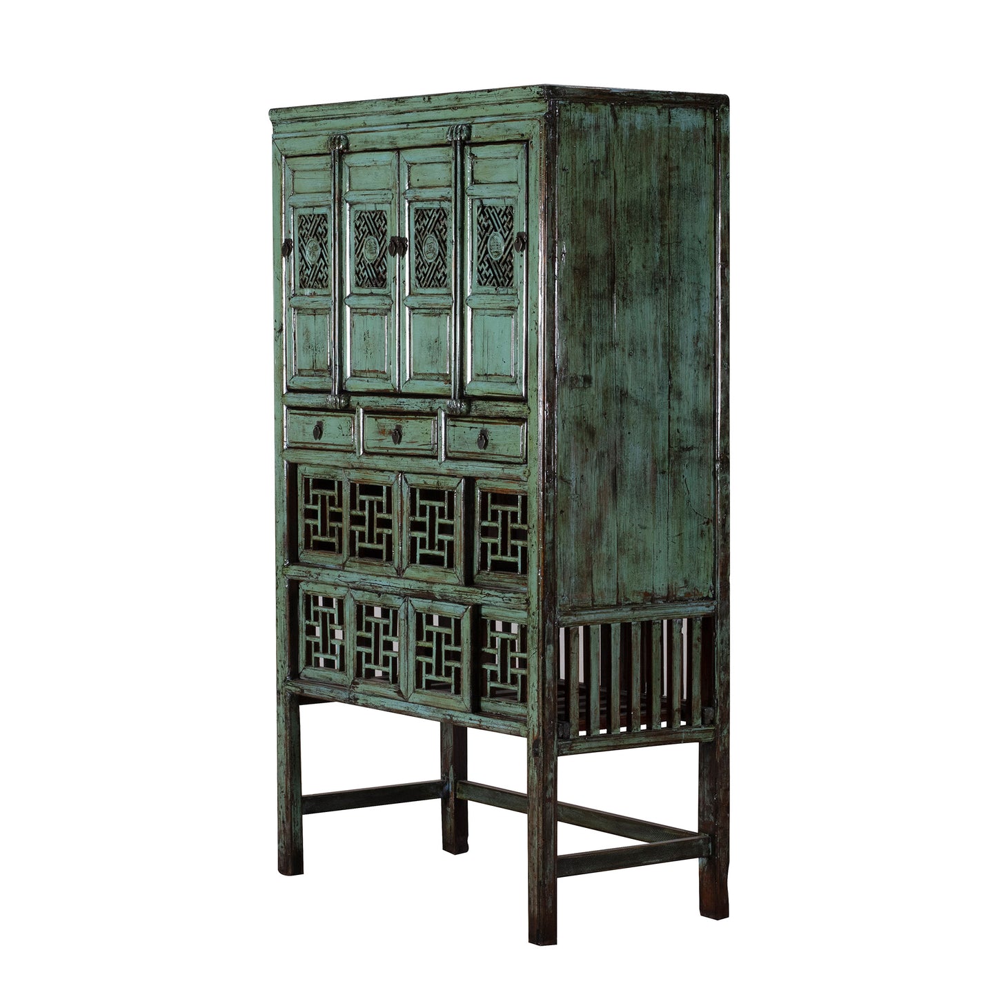 Rouge Vintage kitchen cabinet lattice work side 2
