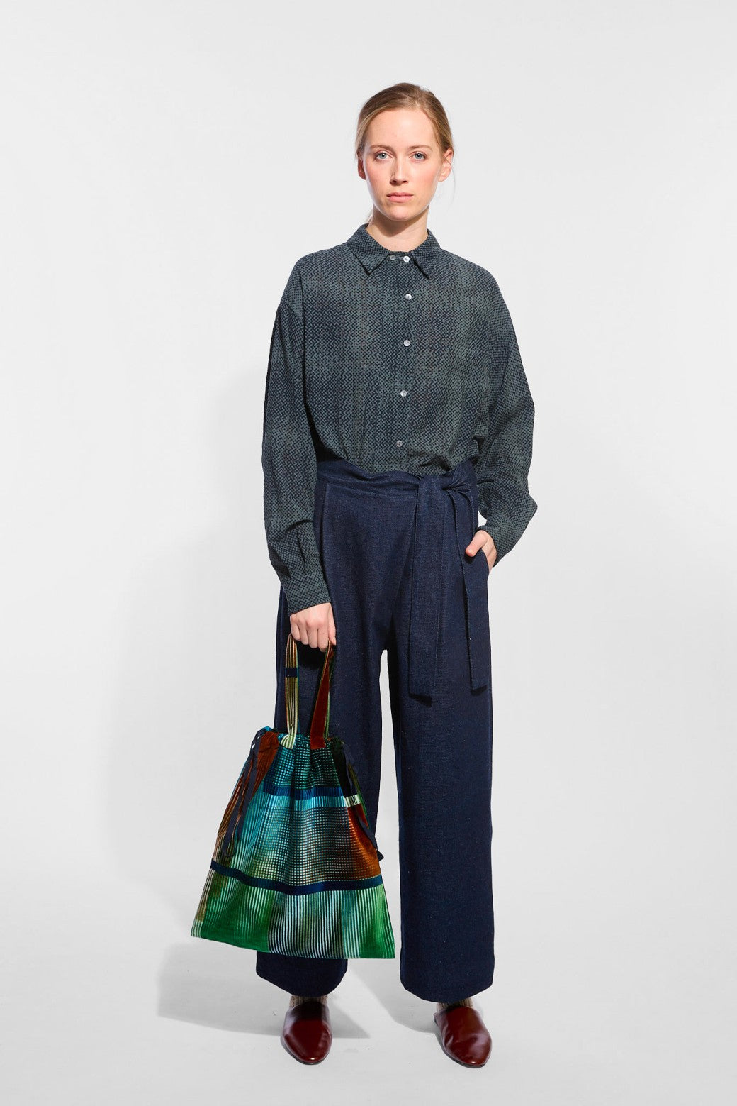 Vibrant Velvet Cotton Bag - Sea Forest