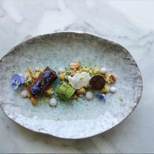 Aqua Splash oval plate-20cm