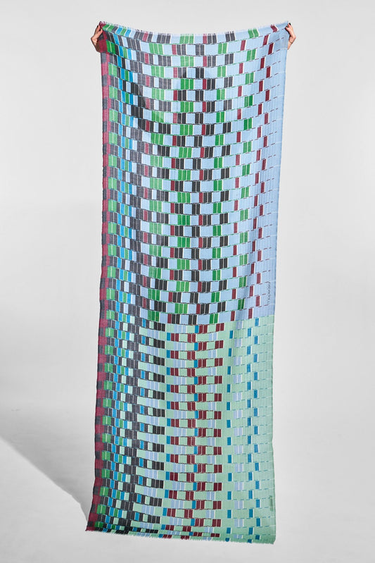 Dedale Blue Grey Scarf