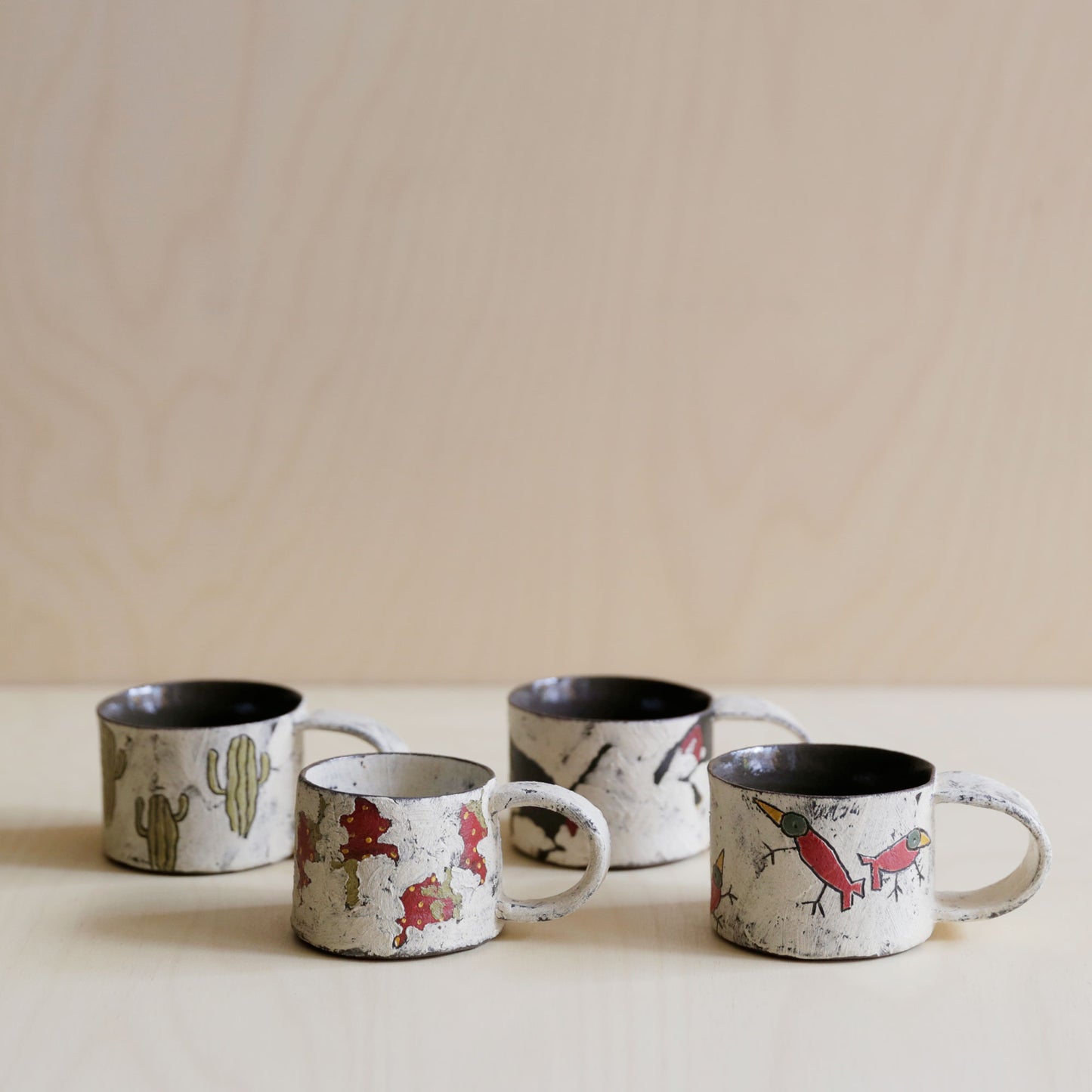 Pink bird Small Ceramic Mug