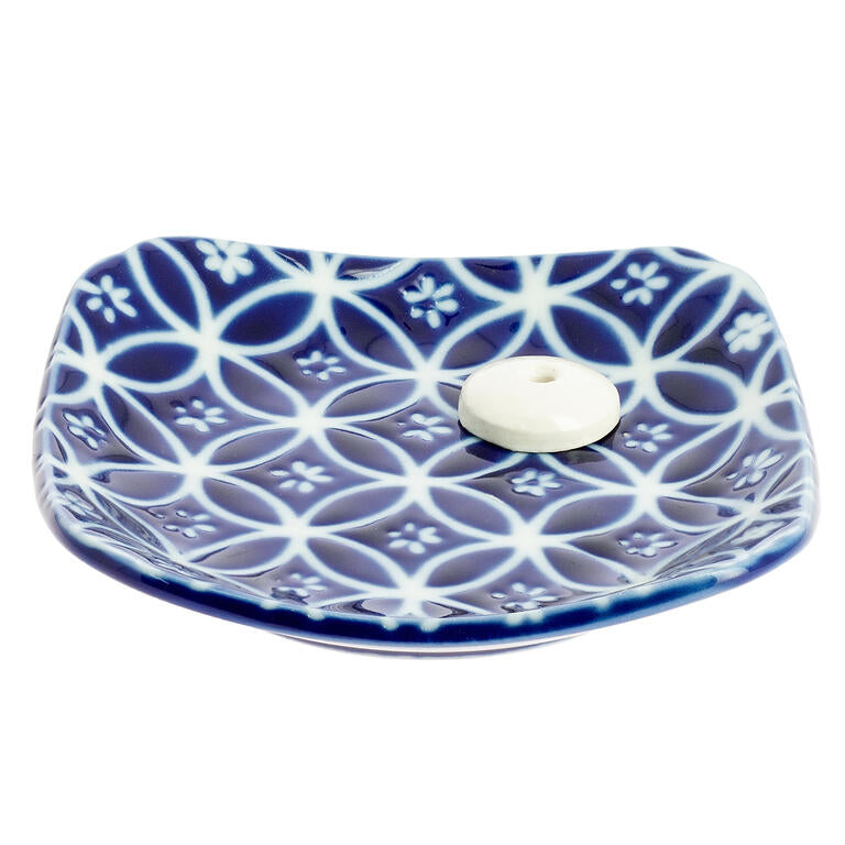 Flat Incense Burner - Ruri shippoh