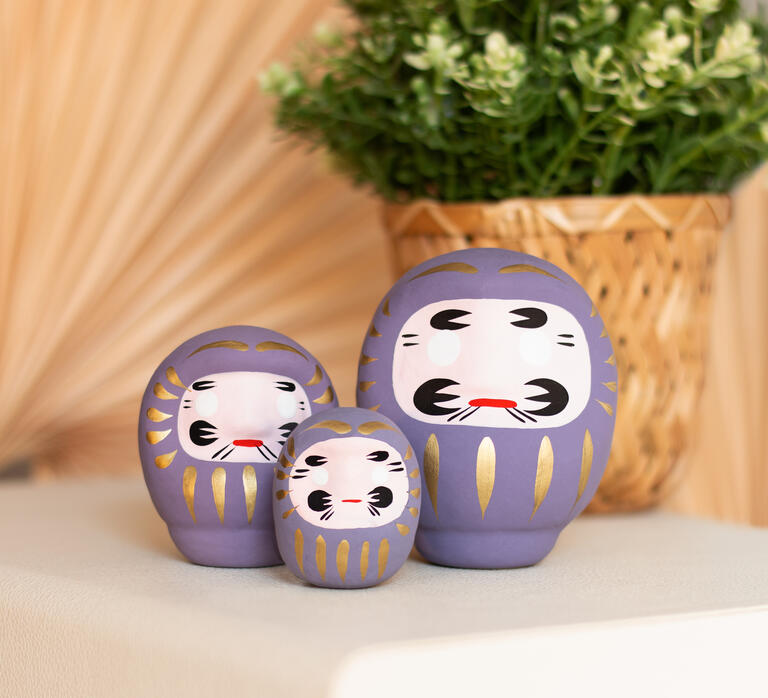 Small Violet Daruma - Longevity