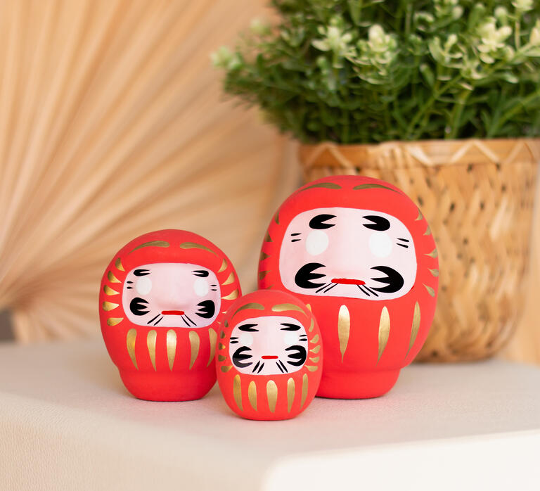 Medium Red Daruma - Good Luck