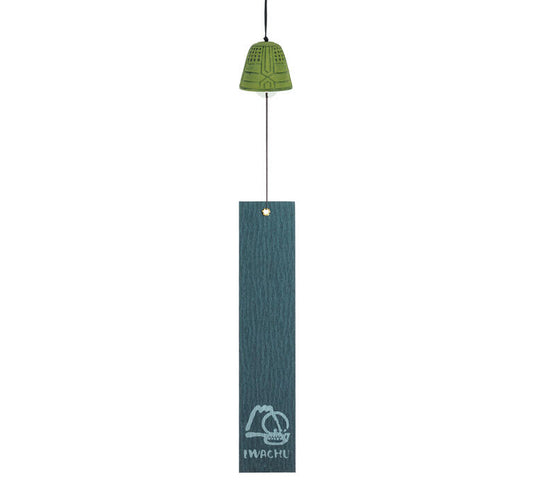 Iwachu Furin Feng Shui cast iron Bell - Green 4,5 cm