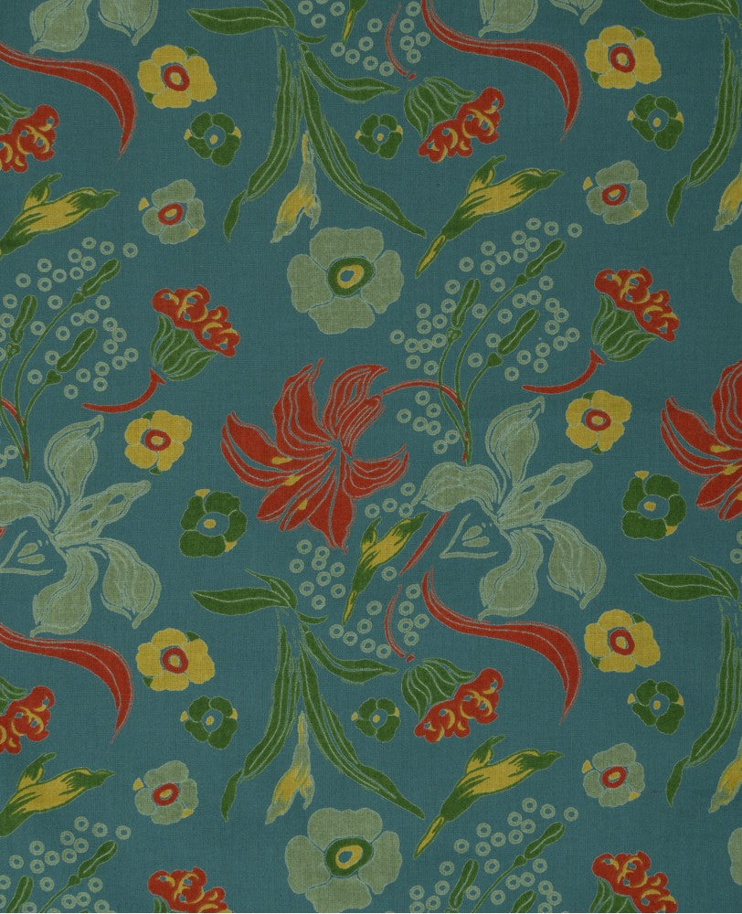 Les Touristes Long Cotton Dressing Gown - Iris Bayou