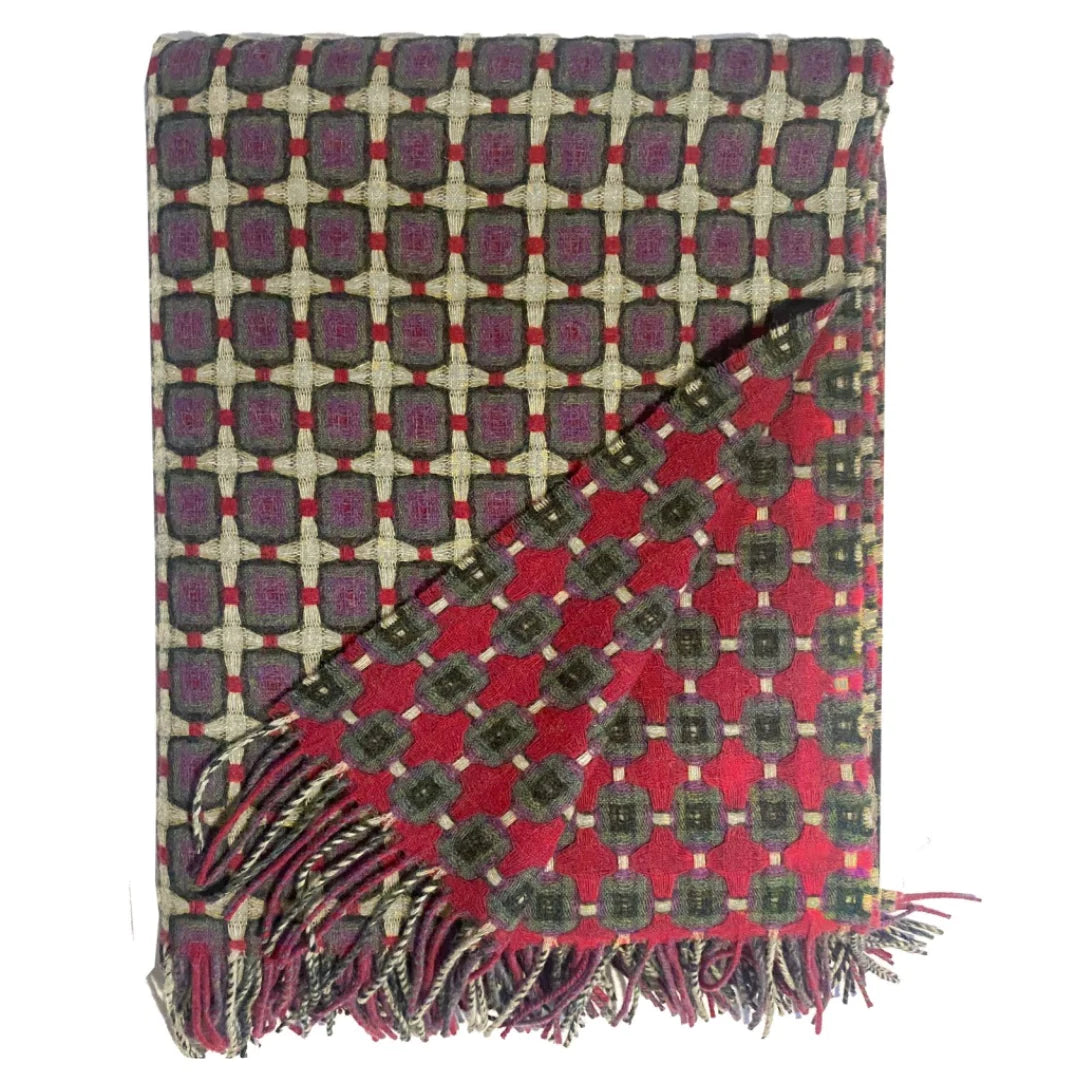 Winterberry Basket Weave Throw by Paulette Rollo