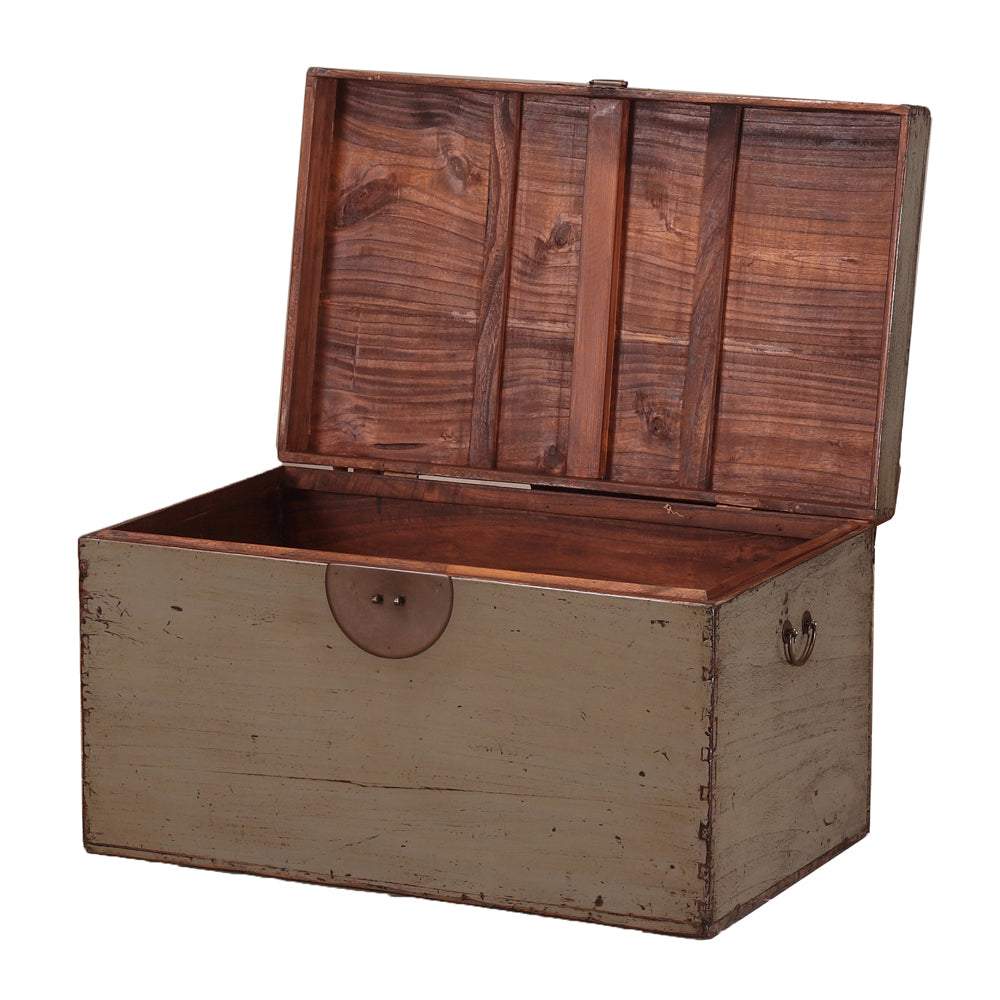 Vintage Green Chinese Trunk from Beijing - Chinese homewares- Rouge Shop antique stores London - city furniture