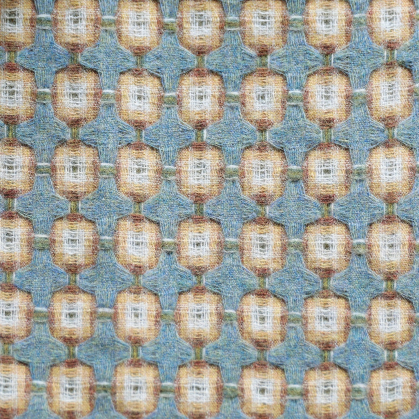 Sage and Moss Basket Weave Throw by Paulette Rollo