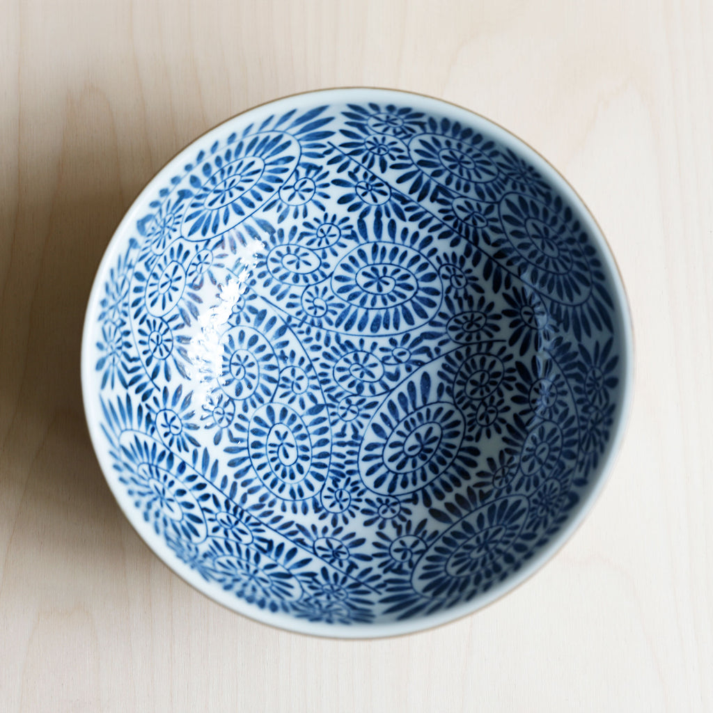Arabesque Pattern Ceramic Salad Bowl
