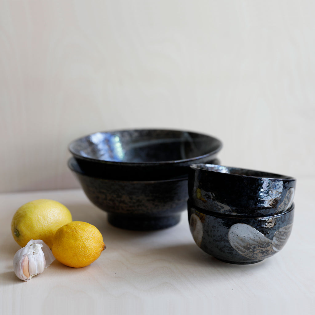 Japanese Arahakeme Glaze Soup Bowl