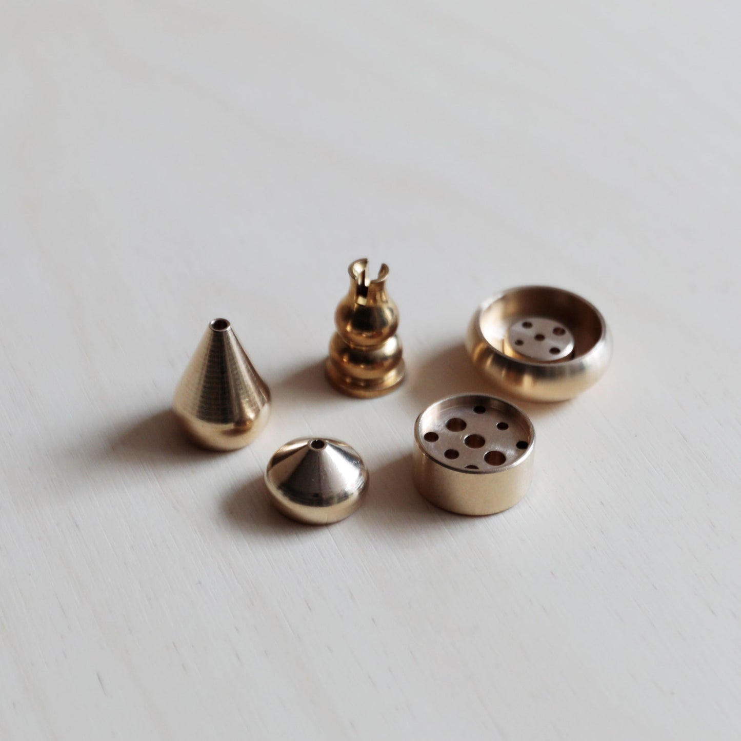 Small Brass Incense Stand - Short Cone