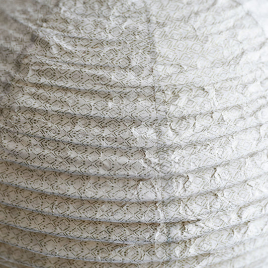 Lokta paper lampshade - Geometric diamond Gold
