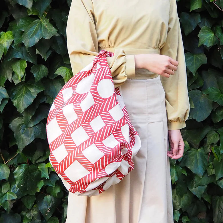 French Linen Furoshiki Cloth - Shapes and Lines