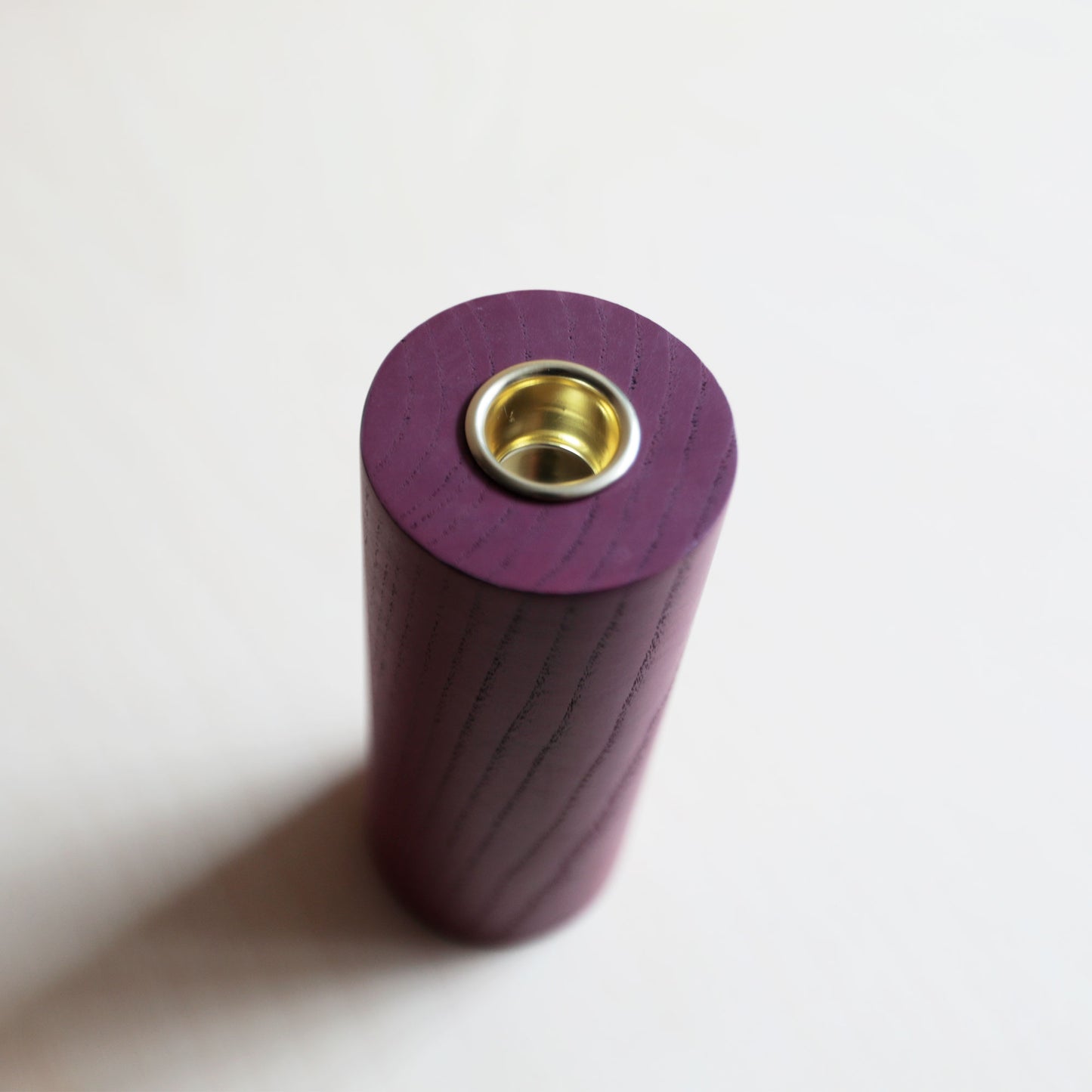 Wooden Candle Holder - Burgundy