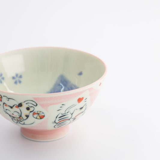 Cat Rice Bowl - Pink