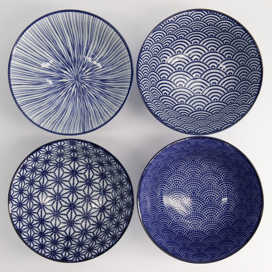 Nippon Blue Four Bowl Gift Set