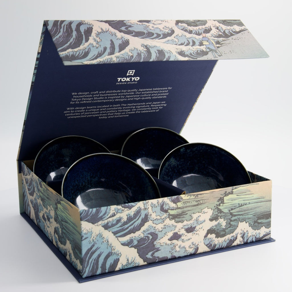 Indigo Blue Four Bowl Gift Set