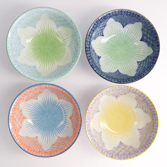 Lily Flower 4 Bowl Gift Set