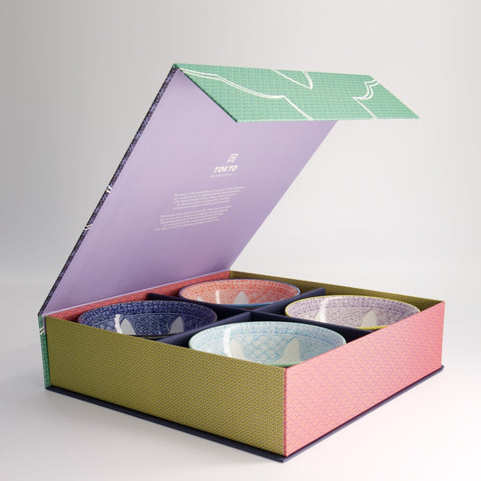 Lily Flower 4 Bowl Gift Set