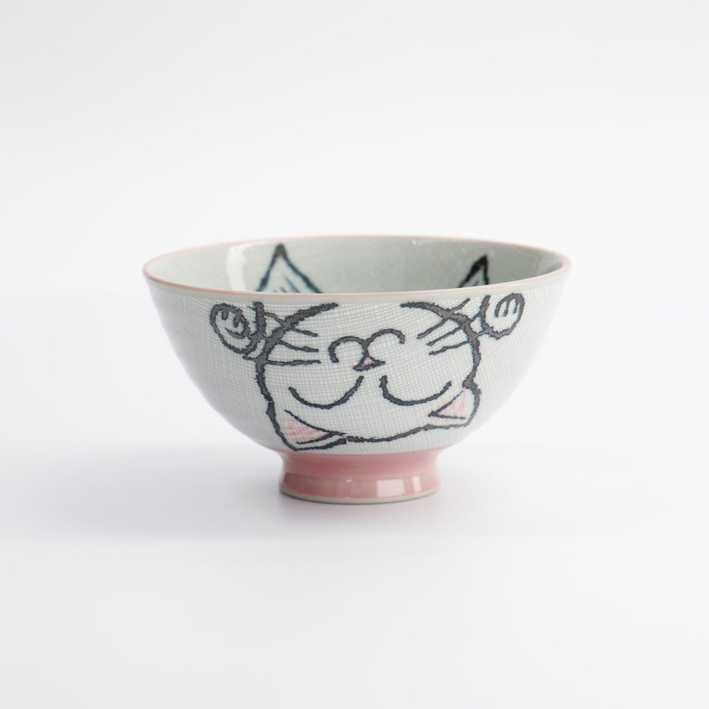 Cat Rice Bowl - Pink & Blue