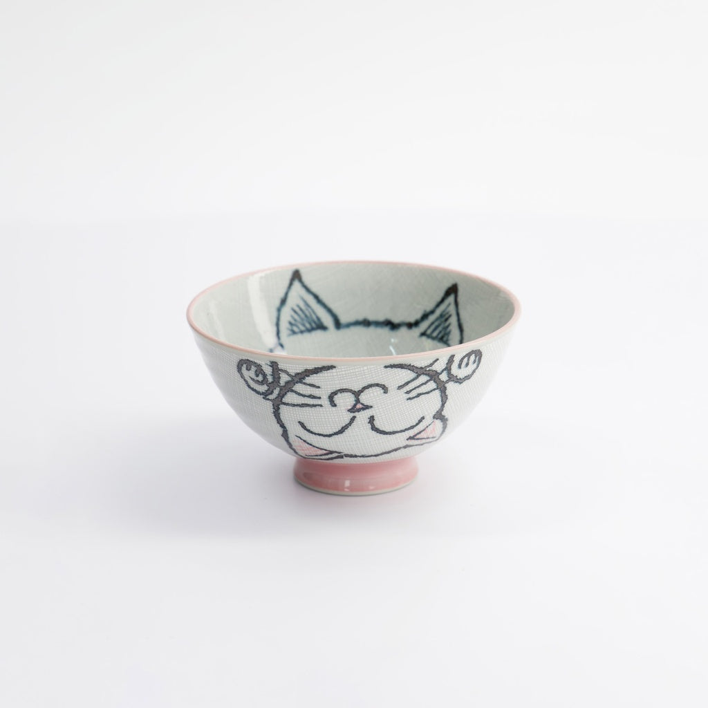 Cat Rice Bowl - Pink & Blue