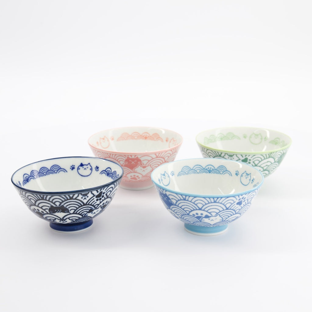 Cat 4 Rice Bowl Gift Set