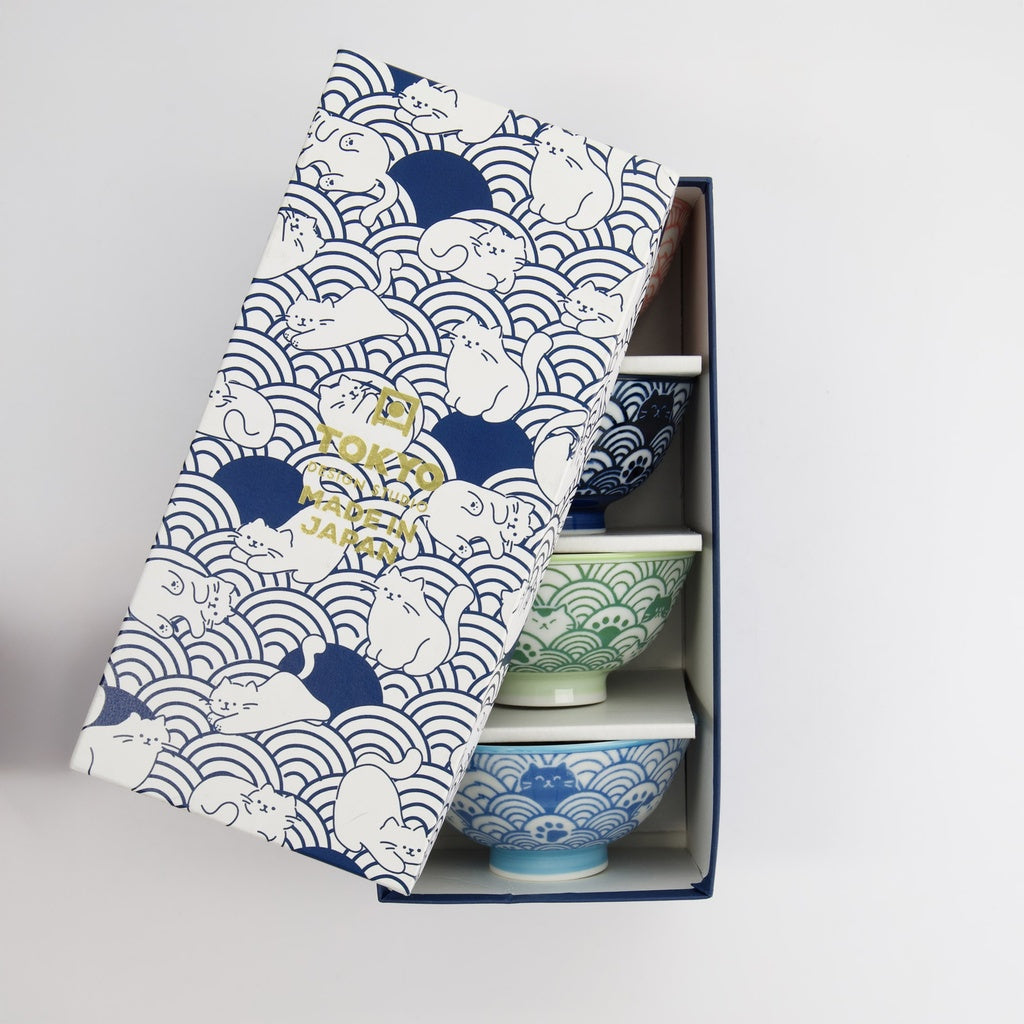 Cat 4 Rice Bowl Gift Set