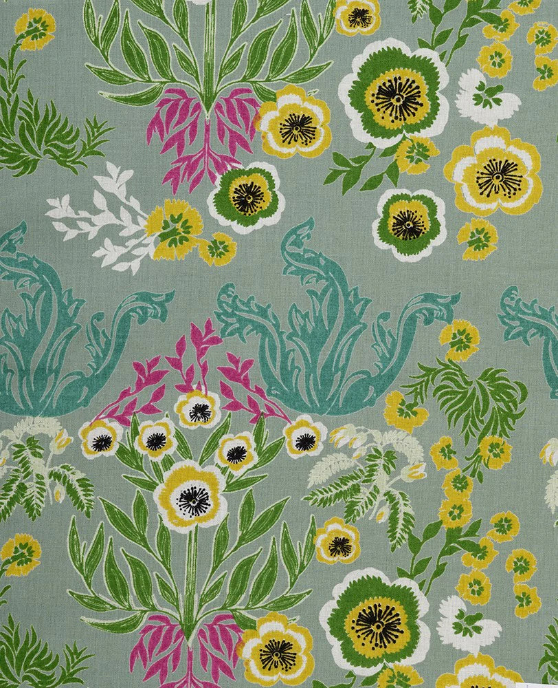 Les Touristes Long Cotton Dressing Gown - Swainston new green