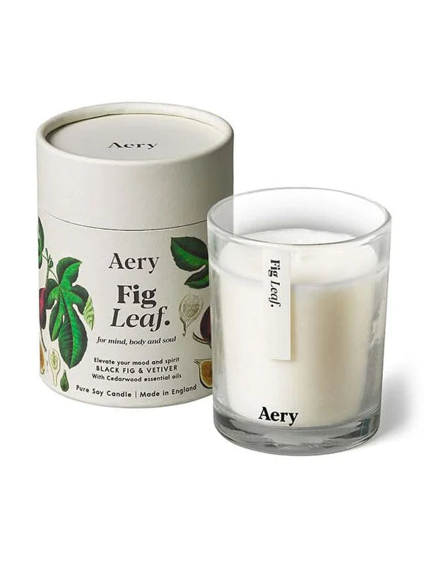 Fig Leaf Scented Candle - Black Fig, Vetiver and Cedarwood