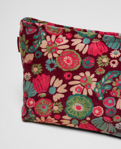 Large Cotton Cosmetics Bag - Molly Burgundy